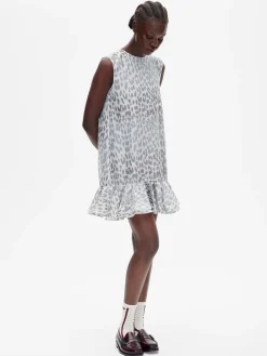 Agnese Dress - Grey Office Leopard