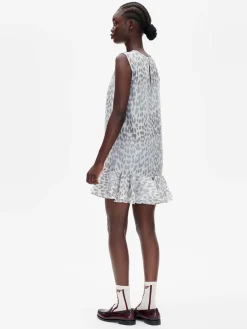 Agnese Dress - Grey Office Leopard