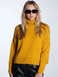 Aisha Rollneck Jumper - Amber