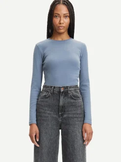 Alexa Long Sleeve Tee - China Blue