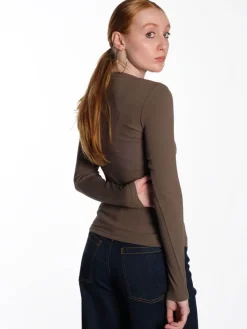 Alexa Long Sleeve Tee - Crocodile