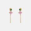 Alexia Earrings - Pink & Green