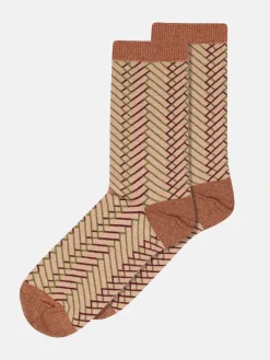 Alice Glitter Socks - Maple Sugar
