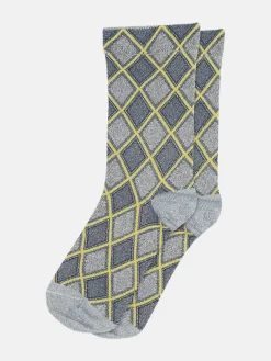 Alicia Glitter Socks - Dusty Blue
