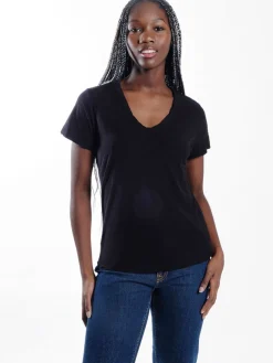 Any2 Scoop Neck T-shirt - Black