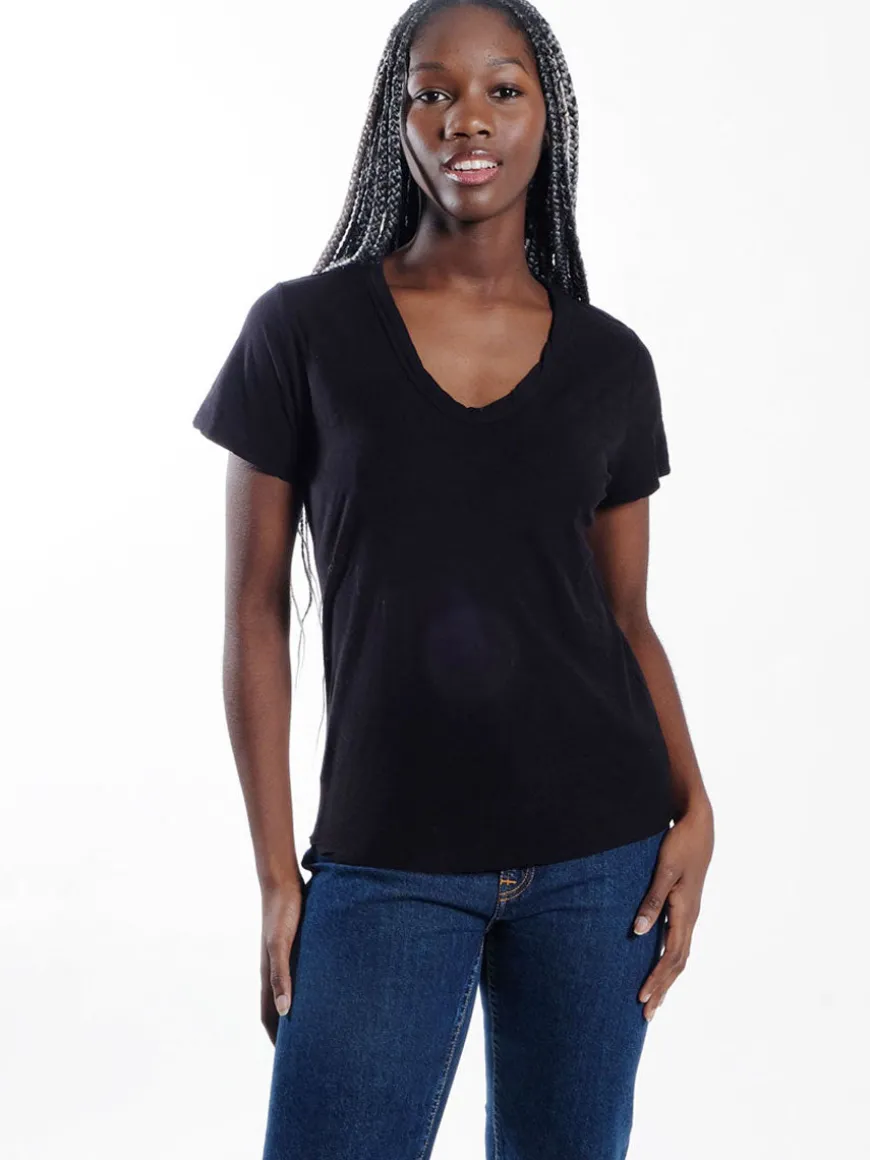 Any2 Scoop Neck T-shirt - Black