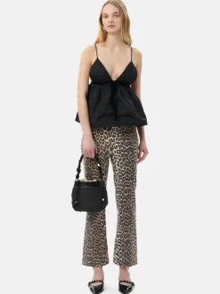 Betzy Cropped Jeans - Leopard