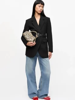 Black Bonded Crepe Blazer