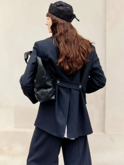 Bleona Blazer - Blackish Pinstripe