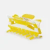 Bow Striped Clip - Yellow