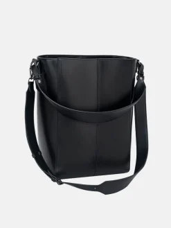 Casset Soft Structure Bucket Bag - Black