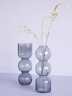 Circle Vases Smoked - Set of 2