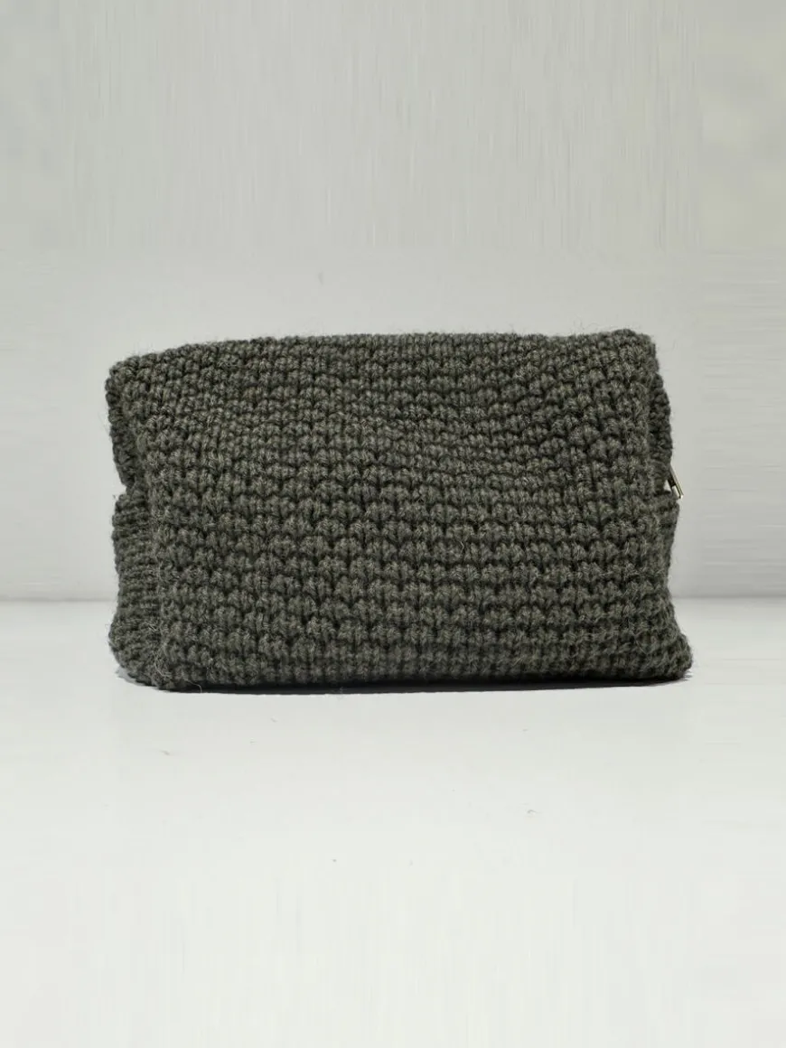 Danielle Toiletry Bag - Dark Melange Green