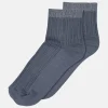 Darya Short Ankle Socks - Stone Blue