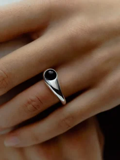 Dualism Black Onyx Ring - Silver