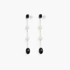 Dualism Long Earrings - Silver