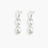 Dualism Oval Earrings - Silver