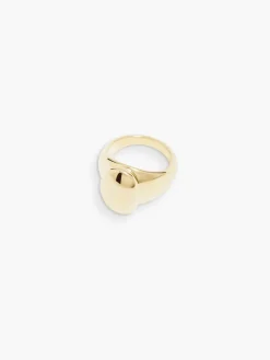 Dualism Oval Signet Ring - Gold