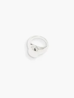 Dualism Oval Signet Ring - Silver