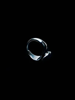 Dualism Oval Signet Ring - Silver