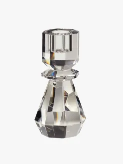 Gem Candlestick Holder Medium - Crystal