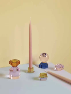 Gem Candlestick Holder Medium - Crystal