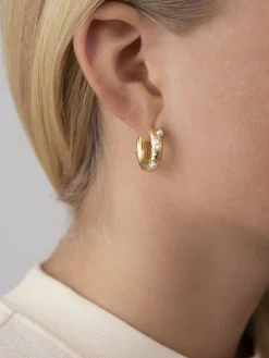 Gem In A Hoop Earrings