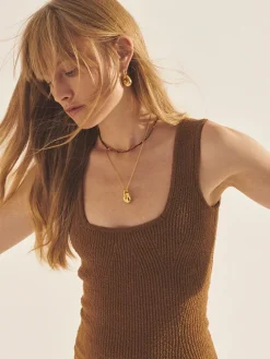 Golden Pebble Necklace