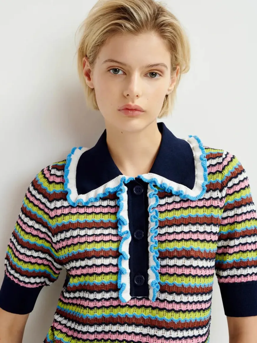 Haximum Polo - Dark blue/Pink/White