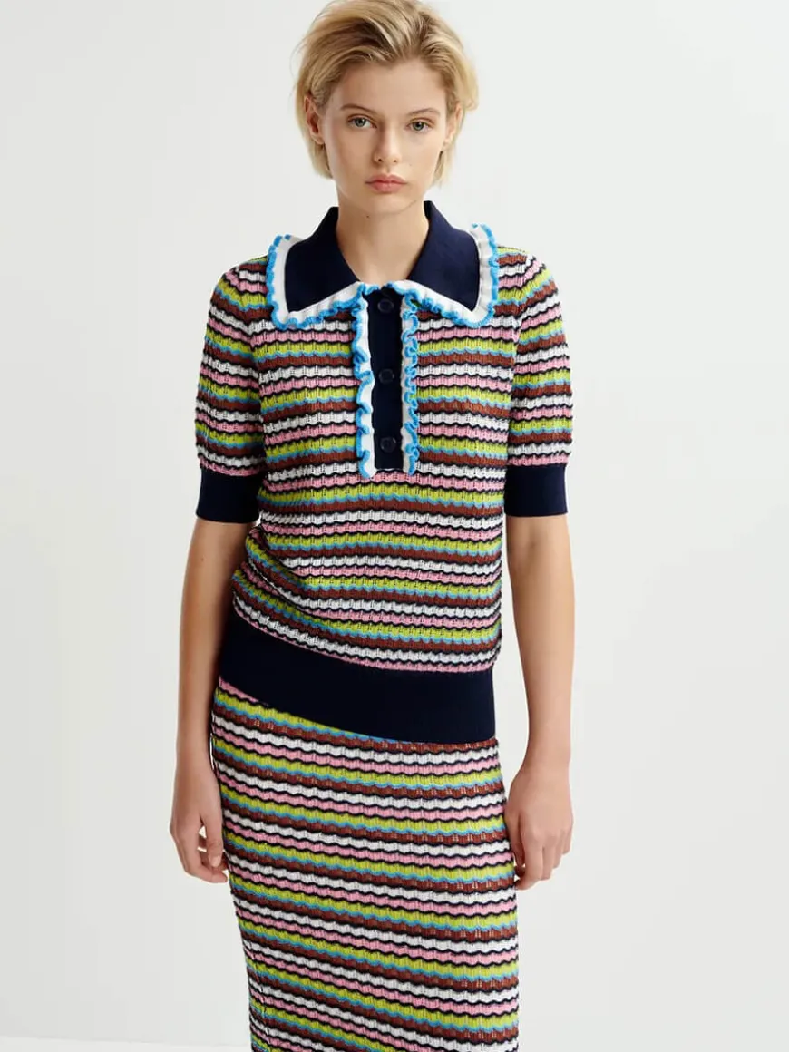 Haximum Polo - Dark blue/Pink/White