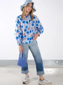 Hebiba Shirt - Blue Floral