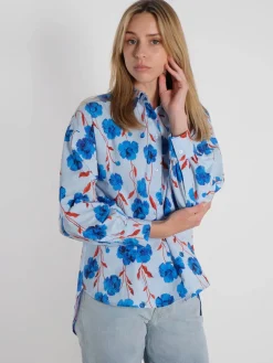Hebiba Shirt - Blue Floral