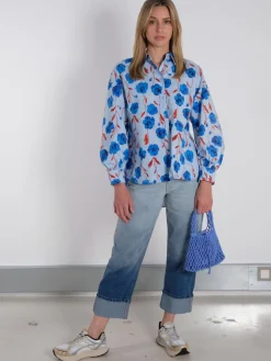 Hebiba Shirt - Blue Floral
