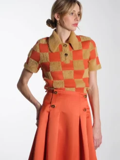 High Volume Midi Skirt - Mecca Orange