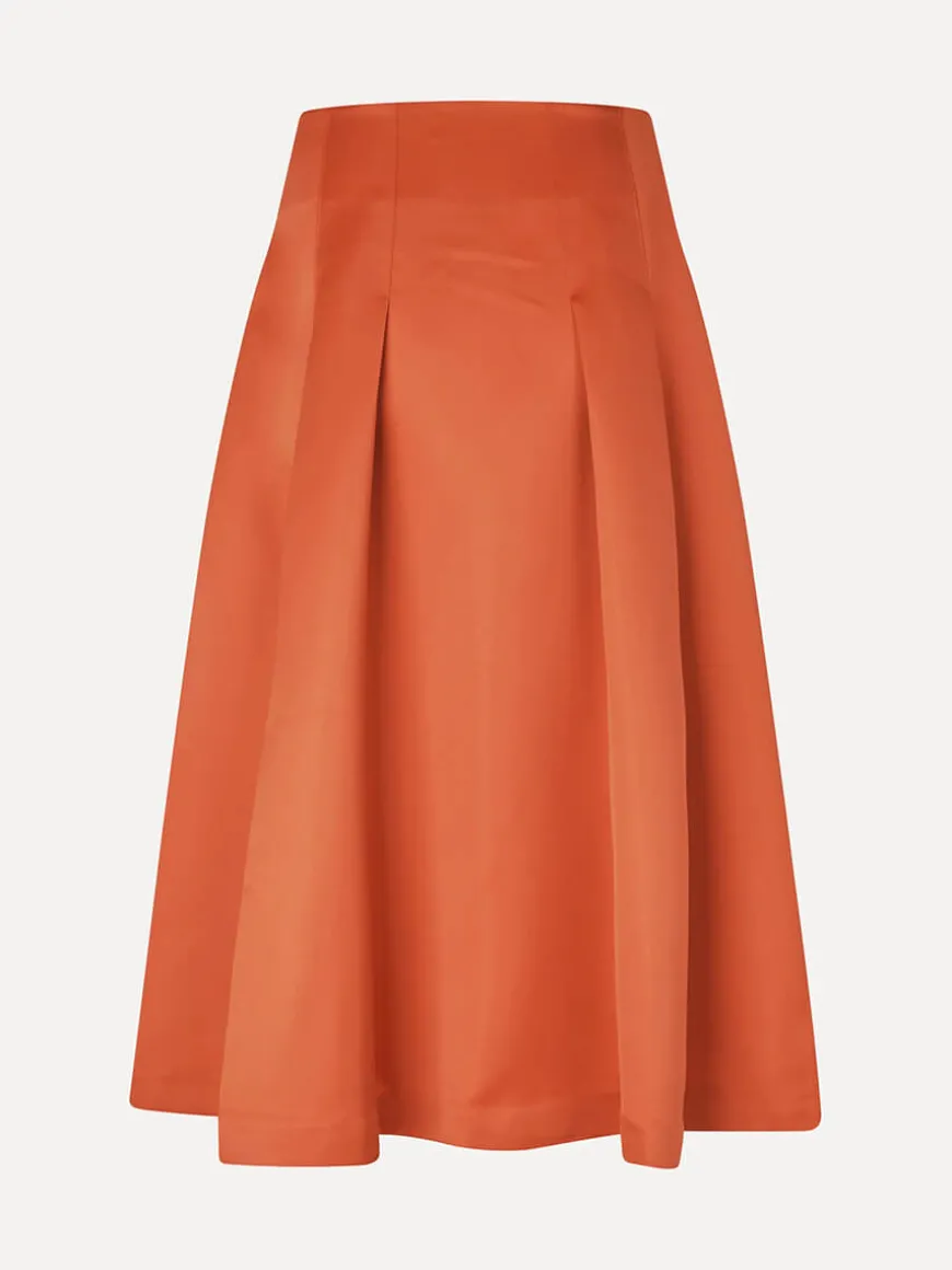 High Volume Midi Skirt - Mecca Orange