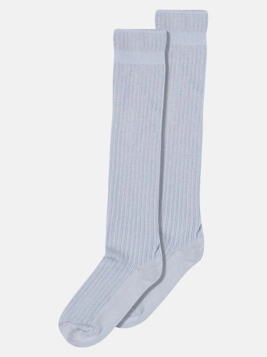 Inga Knee High Socks - Ice Heather