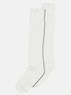 Inga Knee High Socks - Snow White