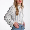 Issa - Striped Cotton cropped shirt