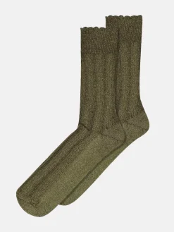 Julia Glitter Socks - Capulet Olive