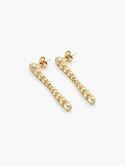 18k Gold Drop Earrings - No. 12099