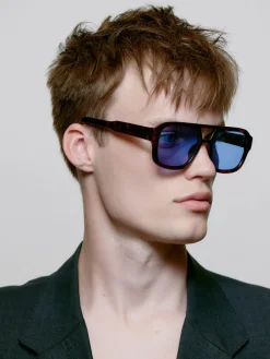 Kaya sunglasses - Demi Tortoise (Blue Lens)