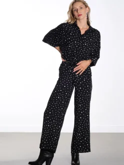 Kris Trousers - Black & White Dots