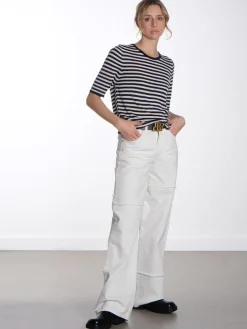 Kristin T-Shirt - Navy & Off White