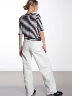 Kristin T-Shirt - Navy & Off White