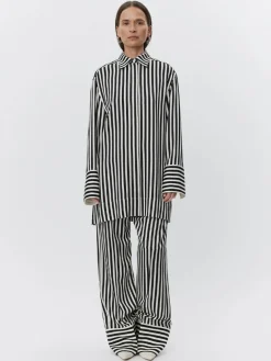 Lea - Striped Viscose - Fluid Stripes