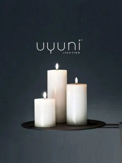LED Pillar Candle 10x15 - Nordic White