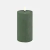 LED Pillar Candle 7.8x15 - Olive Green
