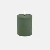 LED Pillar Candle 7.8x10 - Olive Green