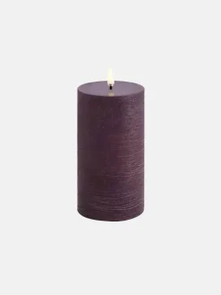 LED Pillar Candle 7.8x15 - Plum