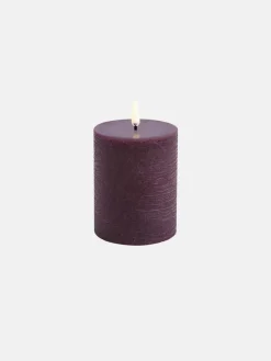 LED Pillar Candle 7.8x10 - Plum